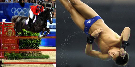 Showjumping and Diving