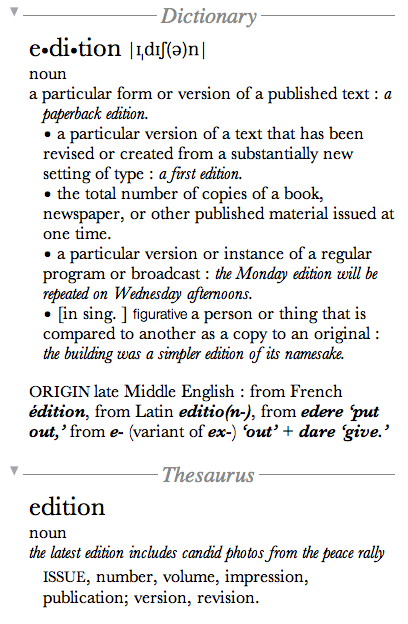 Edition