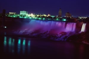 Niagara Falls at night