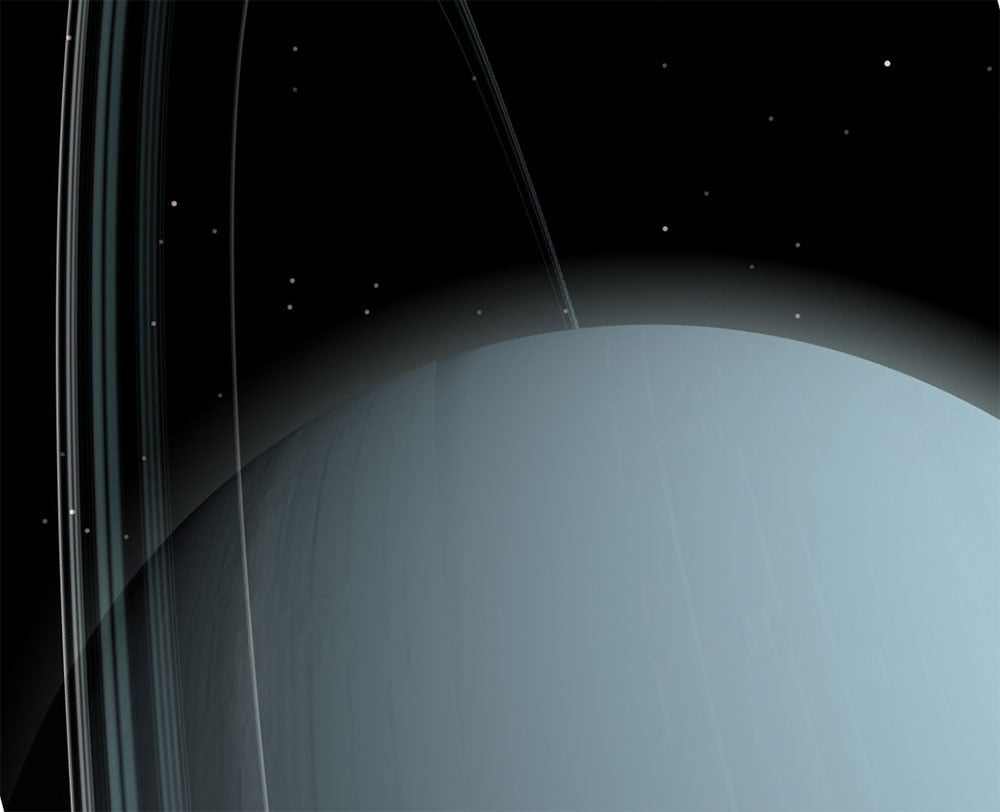 Uranus the sky god rotates on its side