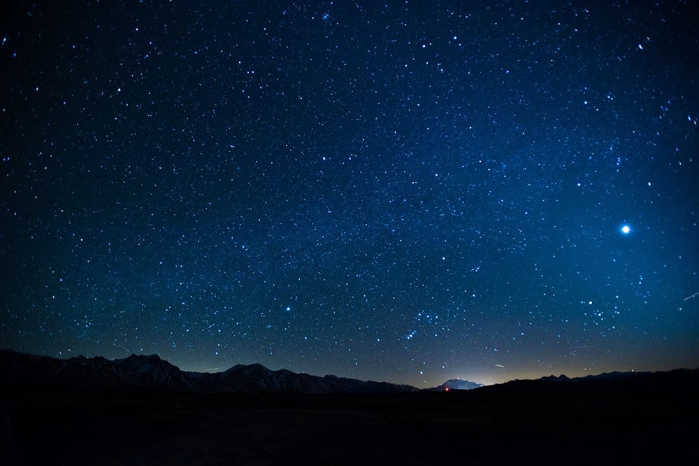 Venus in the night sky