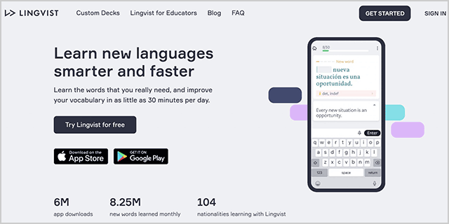 Lingvist language app