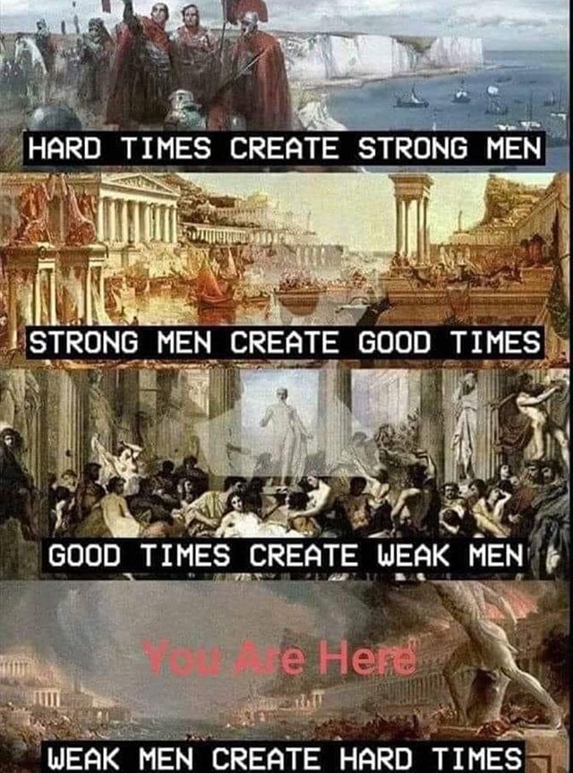 Hard times create strong men