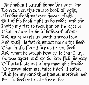 Example of Middle English