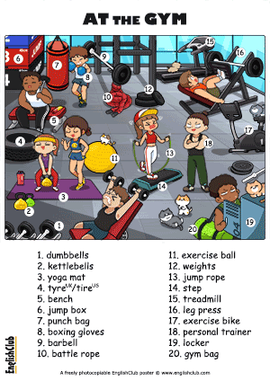 Gym vocabulary
