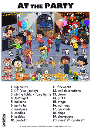 Party vocabulary