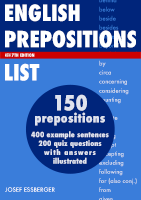 Prepositions Rules Chart