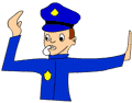police officer directing traffic