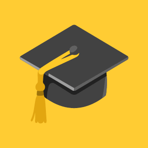 Academic English - mortarboard concept