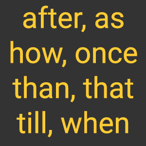 subordinating conjunctions
