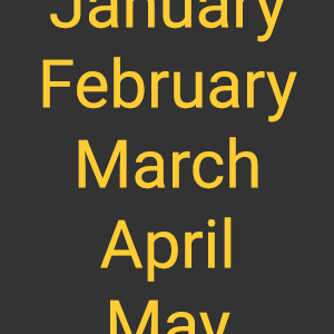 Months of the Year