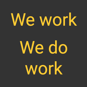 Present Simple tense - We work