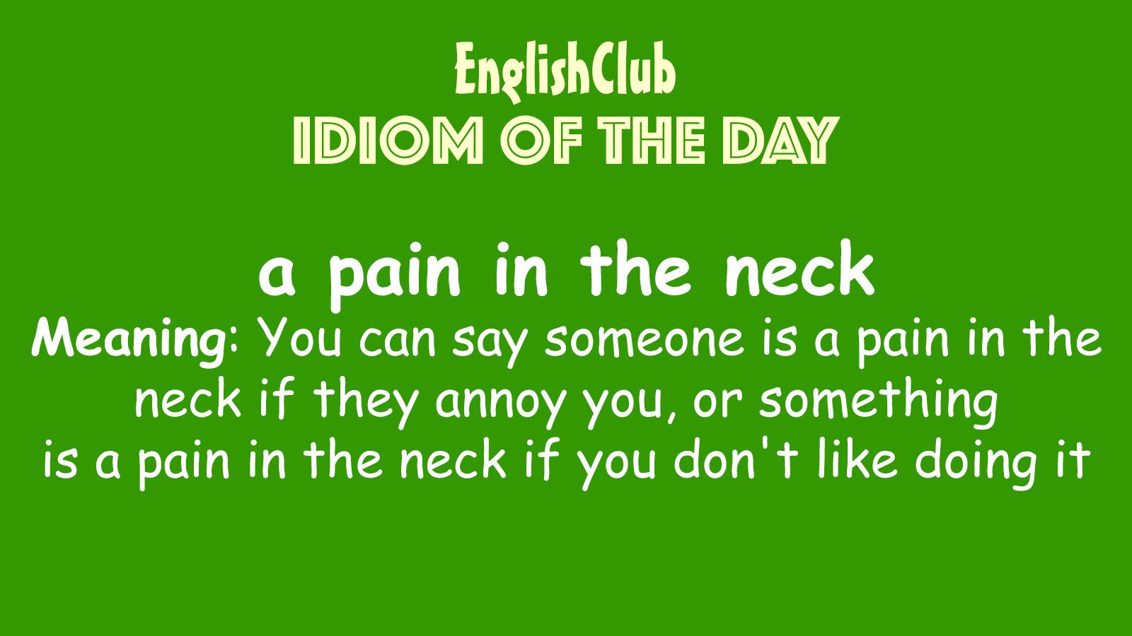 a pain in the neck