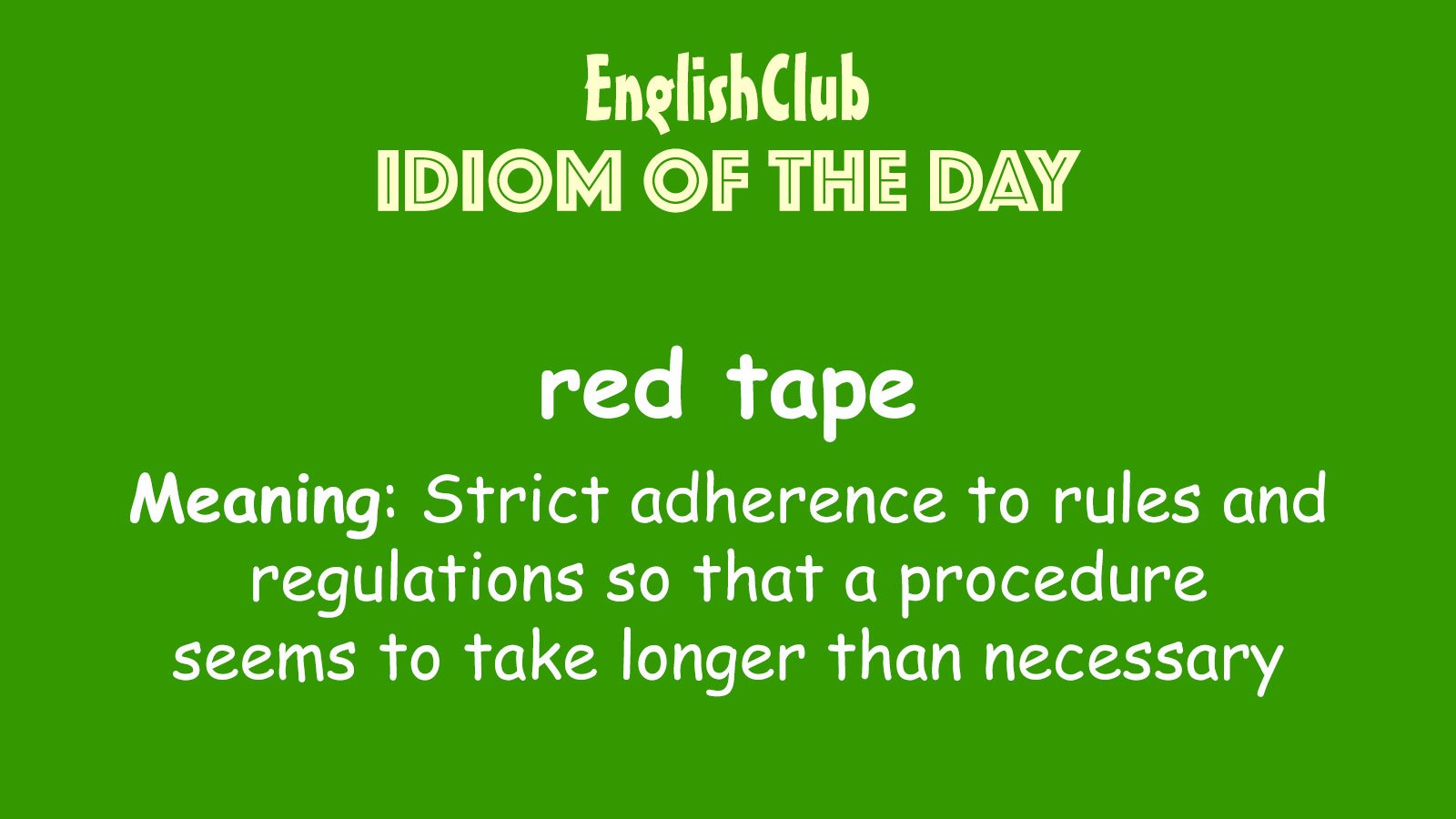 red tape