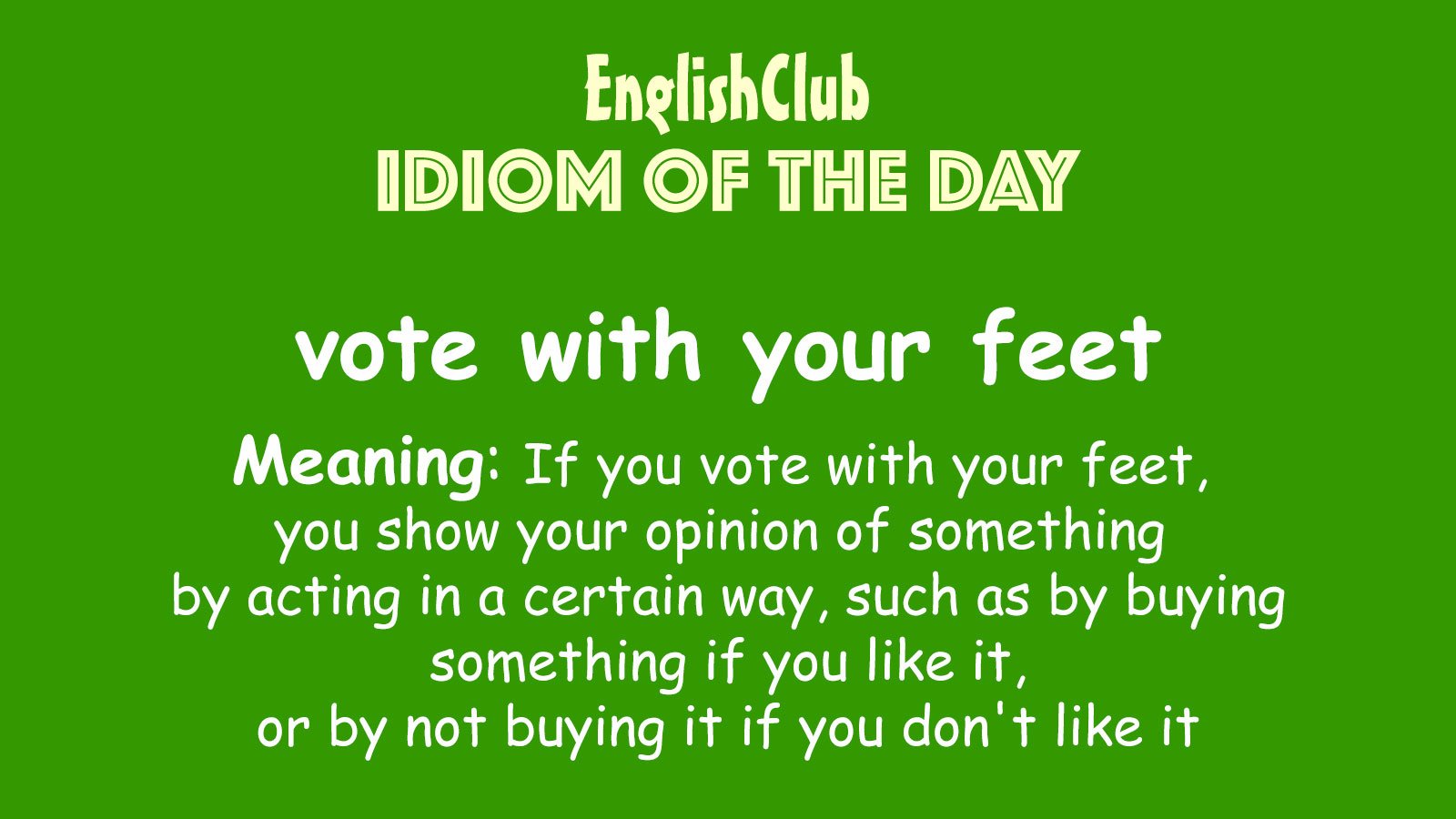 vote with your feet
