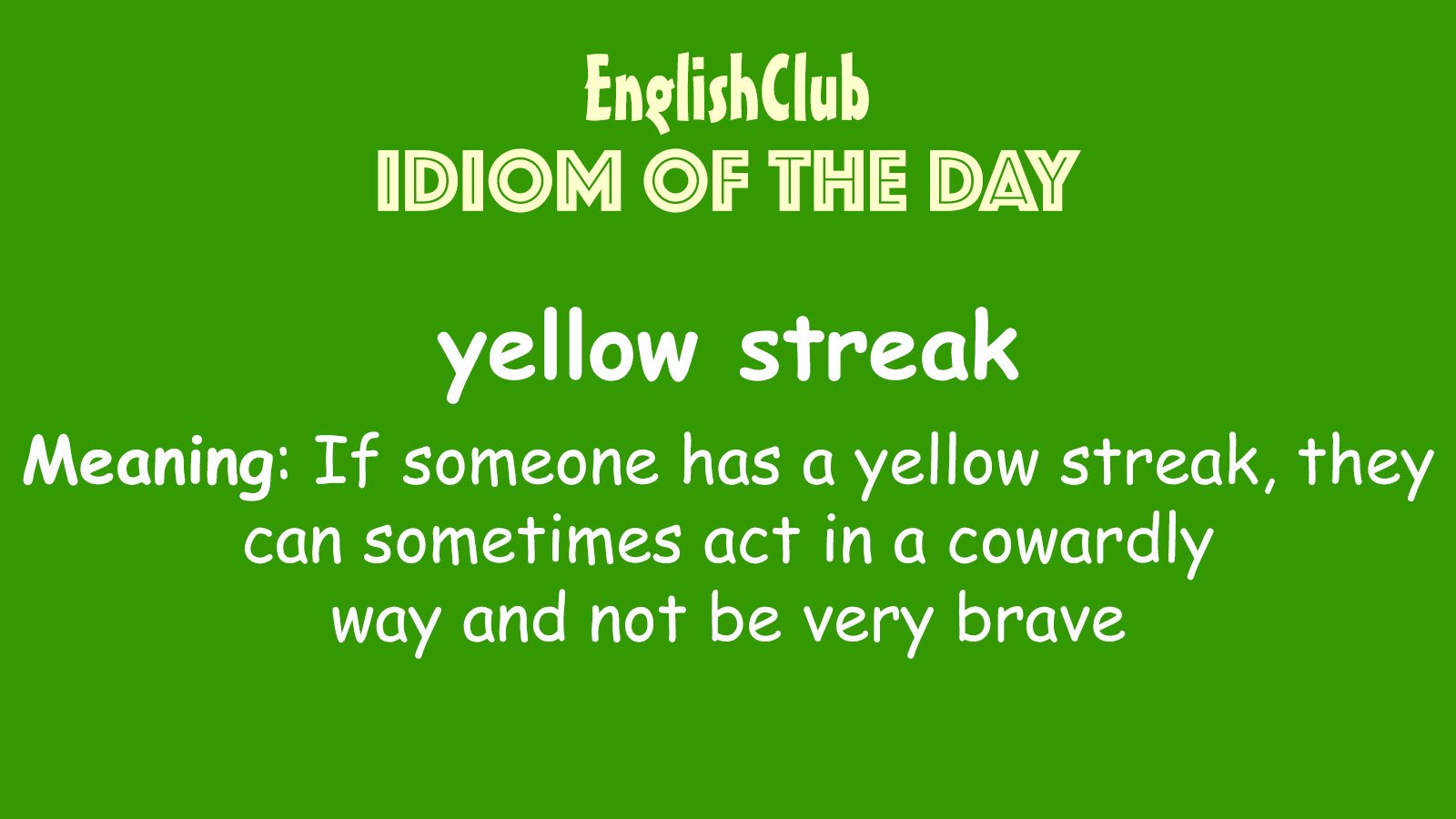 yellow streak