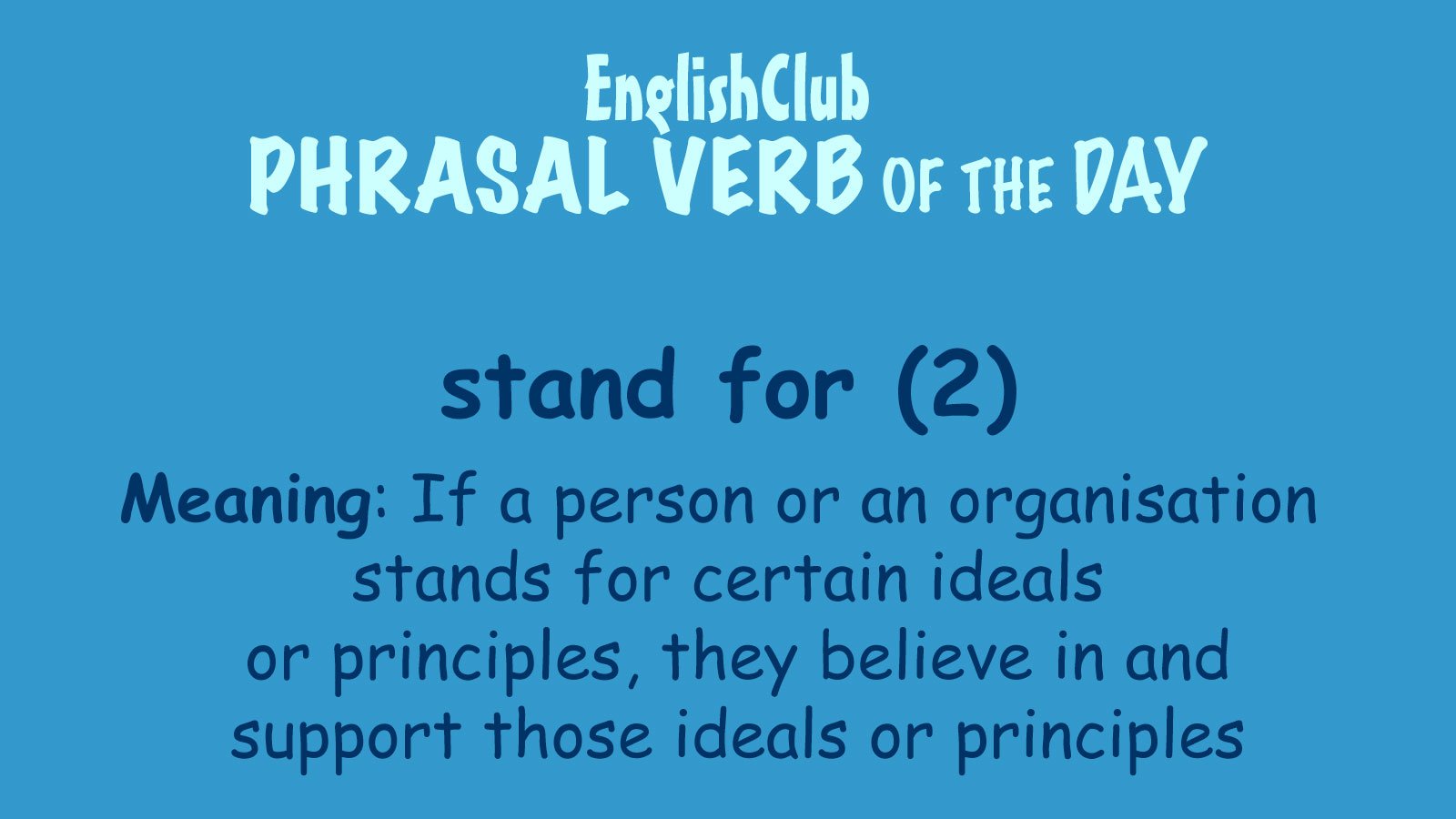 stand for (2)
