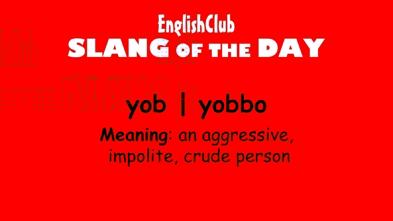 yob | yobbo
