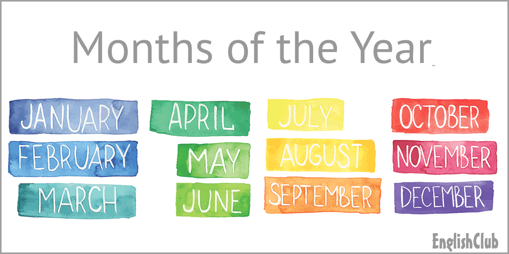 Months Of The Year Vocabulary Englishclub