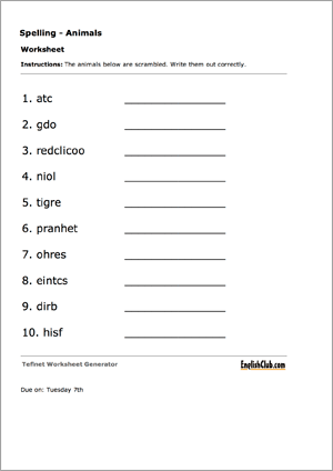 Worksheet Maker Esl Worksheets Englishclub