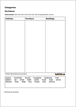 Worksheet Maker | ESL Worksheets |EnglishClub