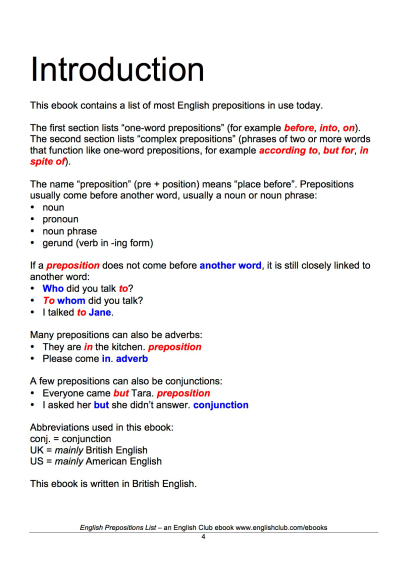 English Prepositions List - Image 2