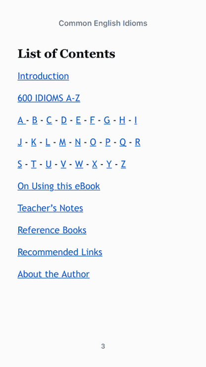 List of Contents