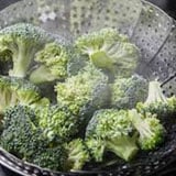 steaming broccoli